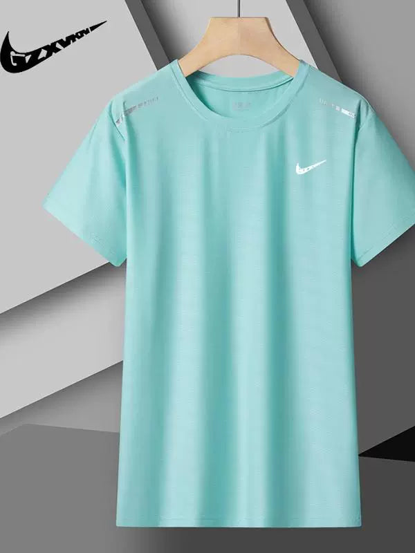 Summer New Arrival Men's and Women's Couple's Ice Silk Breathable Quick-Drying T-shirt Short Sleeve Running Top