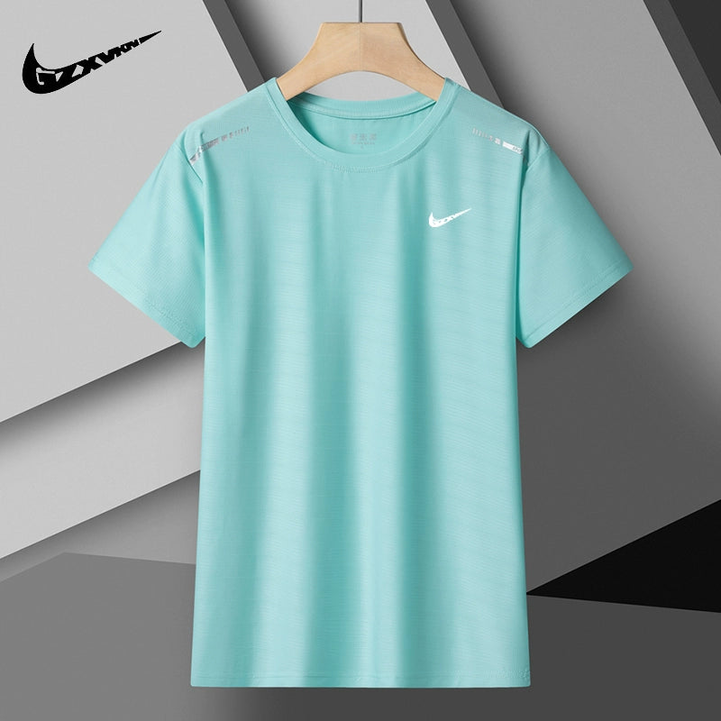 Summer New Arrival Men's and Women's Couple's Ice Silk Breathable Quick-Drying T-shirt Short Sleeve Running Top